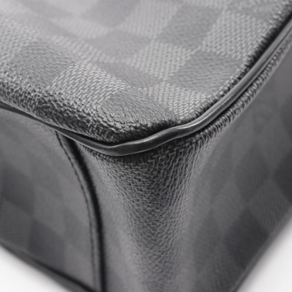Louis Vuitton Graphite NM Tote Leather Tadao Bag Damier Black Canvas - Picture 7 of 9